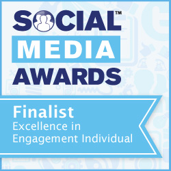 Social Media Award 2014 Finalist MAC5 Excellence in Engagement Individual. Finalists demonstrate the best use of social media to engage and build community.